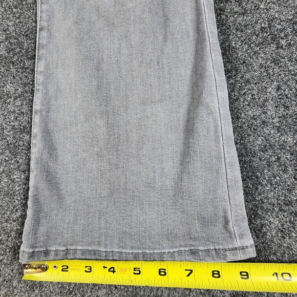 Hudson Natalie Distressed Flare Leg Jeans Grey Women's Size 29 Boho - Picture 14 of 15